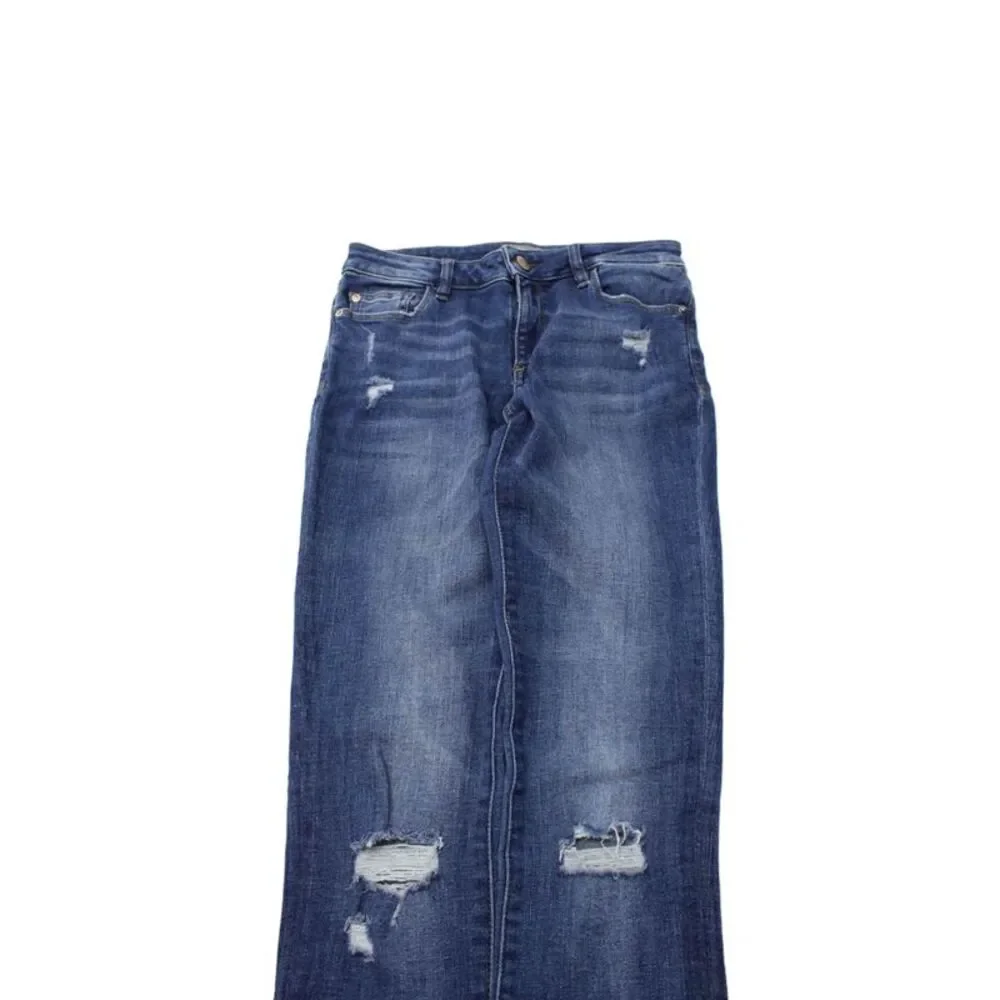 DL1961 Girls Cotton Chloe Skinny Ripped Ankle Jeans Blue Size 16